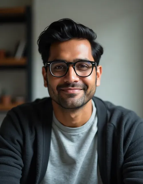 Devansh Rao in a soft daylight home-office headshot.